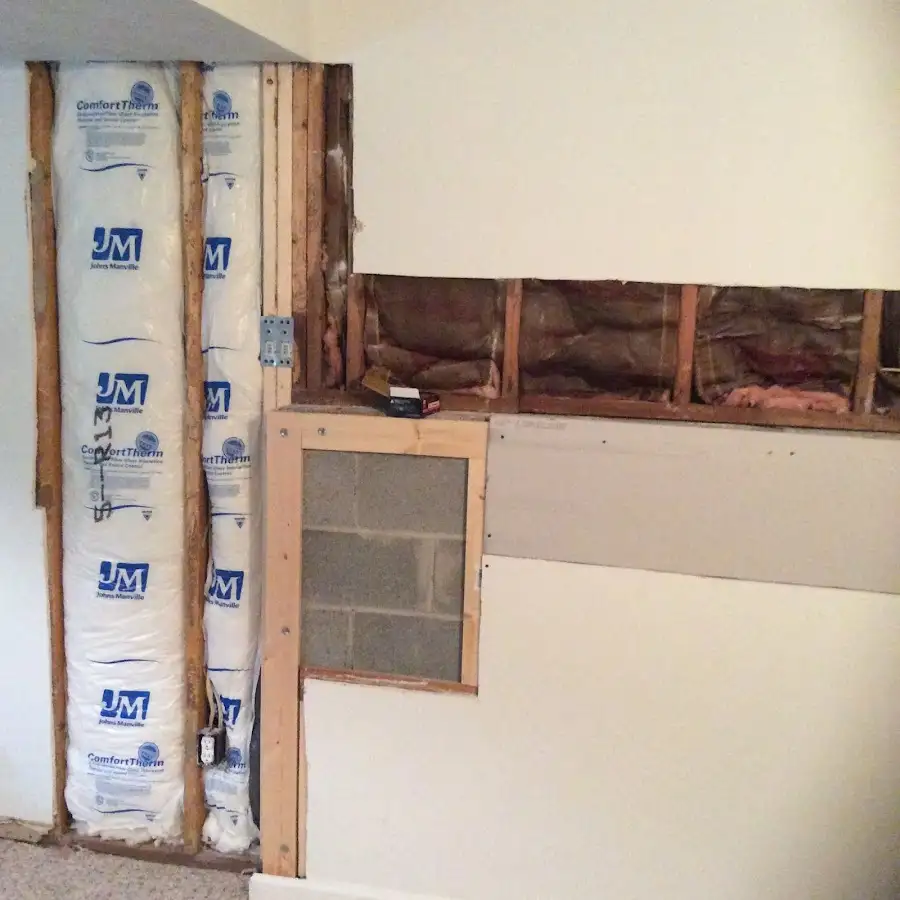 Wall insulation replacement during Contents Cleaning & Restoration in Black Jack